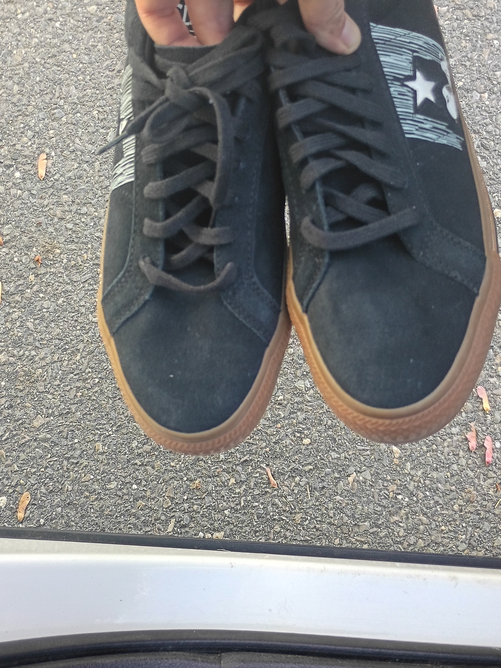 Black Suede Low-Top Snoopy Bad Day  Athletic Sneakers with Gum Sole Dead Stock